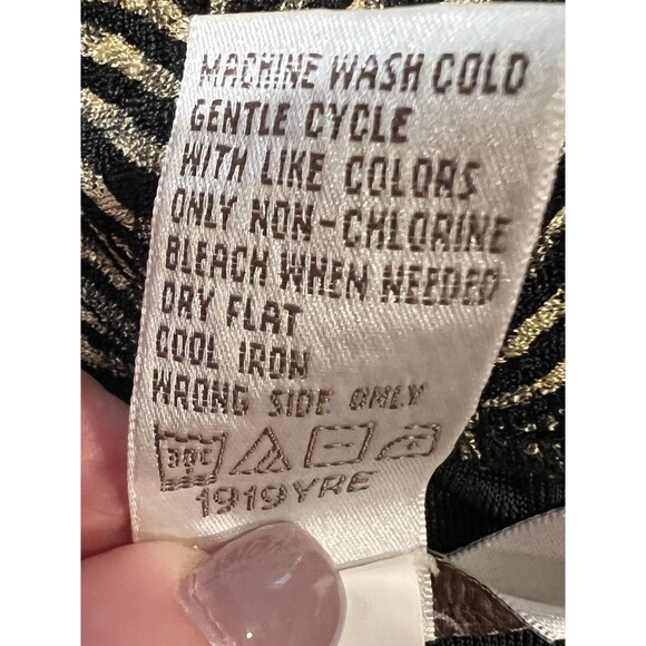 Drapers & Damons Open Cardigan Womens Animal Print Black & Gold Long Sleeves 1X - Picture 6 of 6